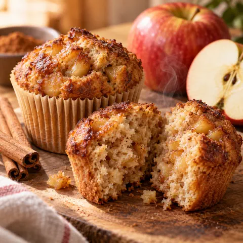 Muffins de maçã e canela