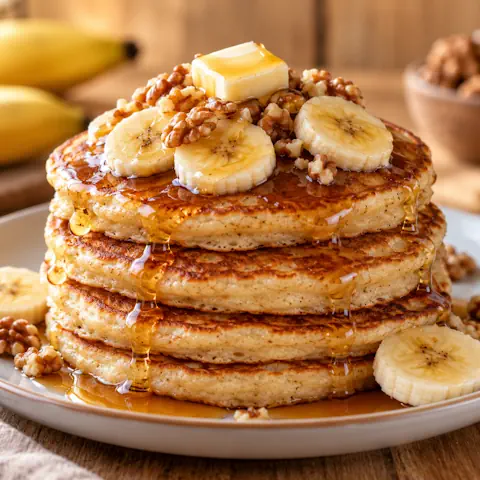Panquecas de banana e aveia